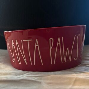 Rae Dunn Red 'Santa Paws' Pet Bowl
